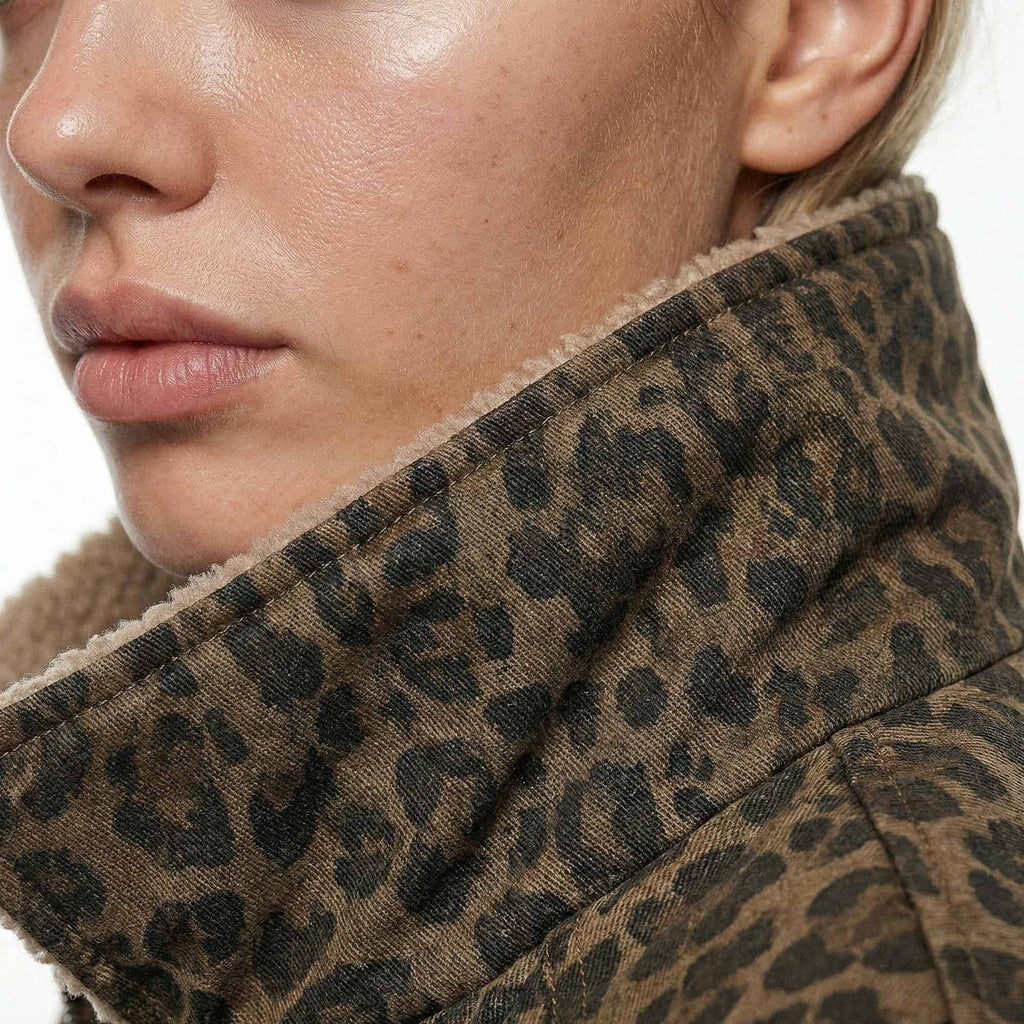 Vintage Leopard Bomber - MONRICHE