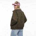 Vintage Leopard Bomber - MONRICHE