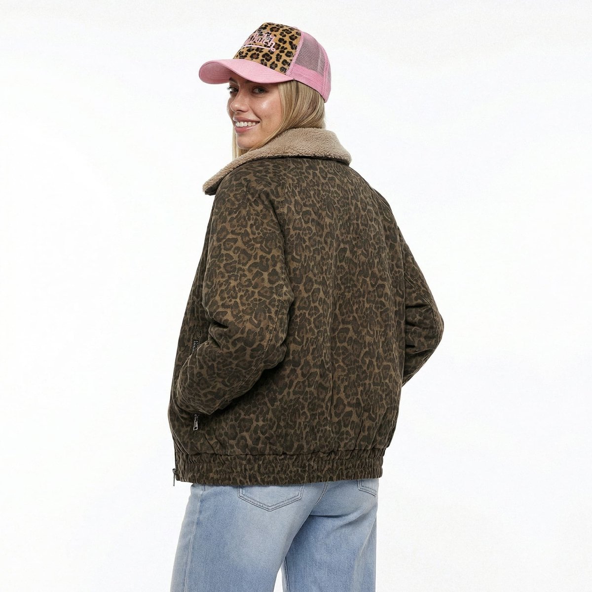 Vintage Leopard Bomber - MONRICHE
