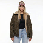 Vintage Leopard Bomber - MONRICHE