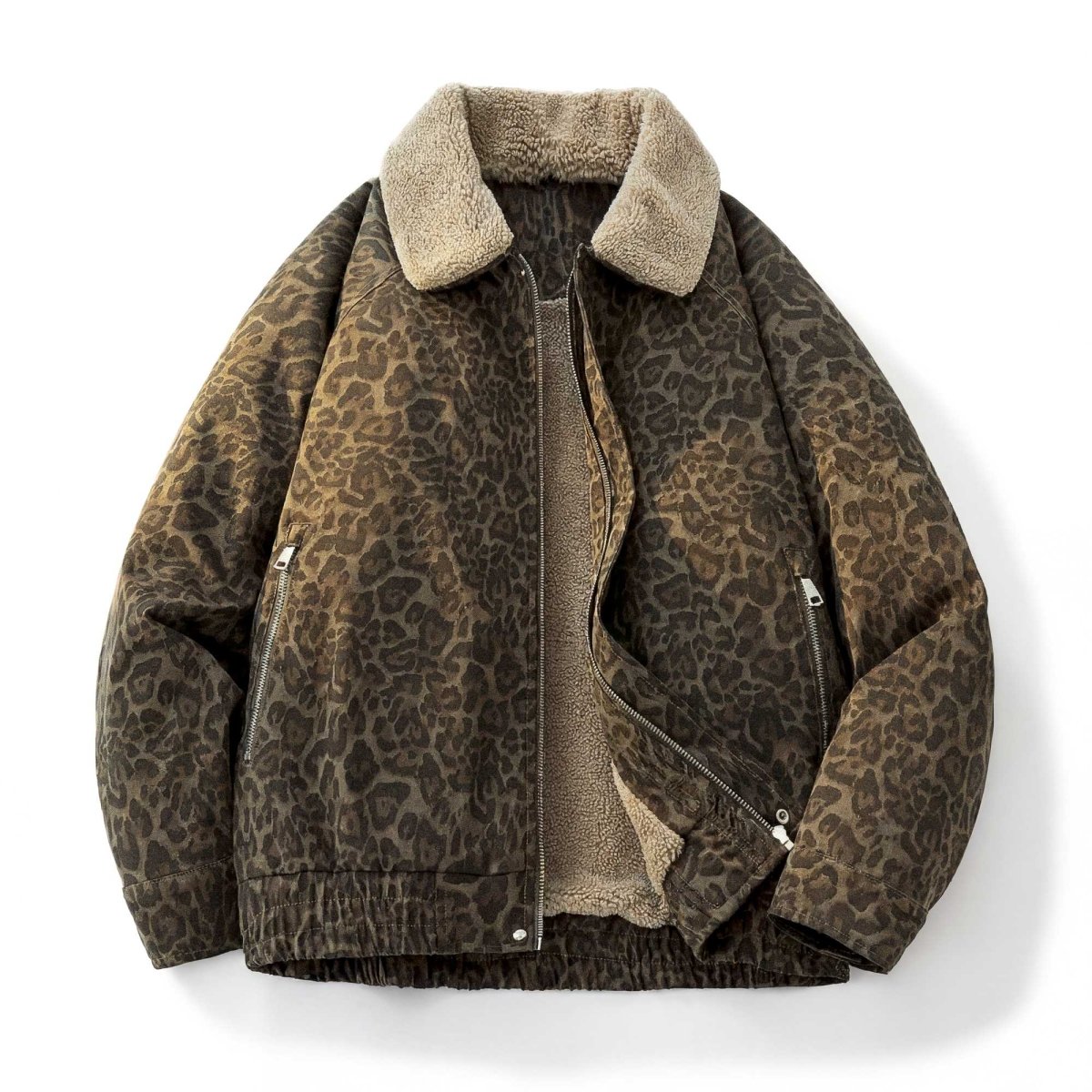 Vintage Leopard Bomber - MONRICHE