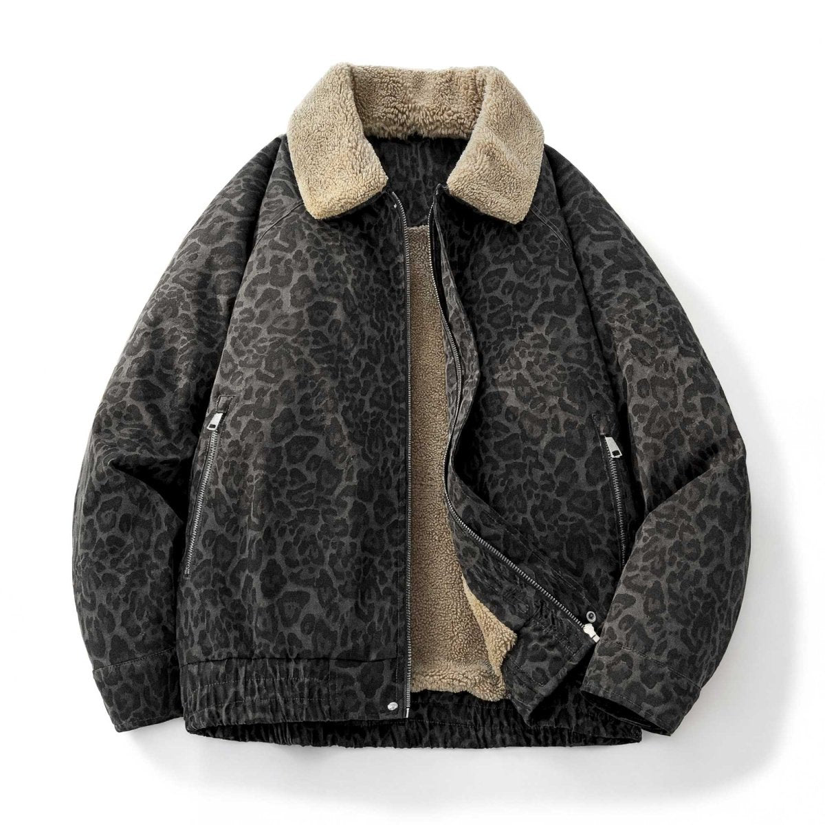 Vintage Leopard Bomber - MONRICHE